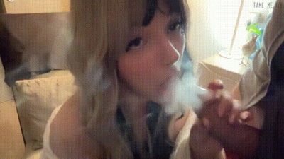 Cute Egirl Smokin Up Close With A BWC
