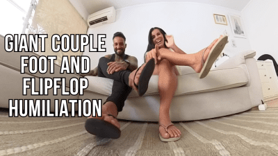 Giant Couple Foot And Flipflop Humiliation Lalo Cortez And Vanessa