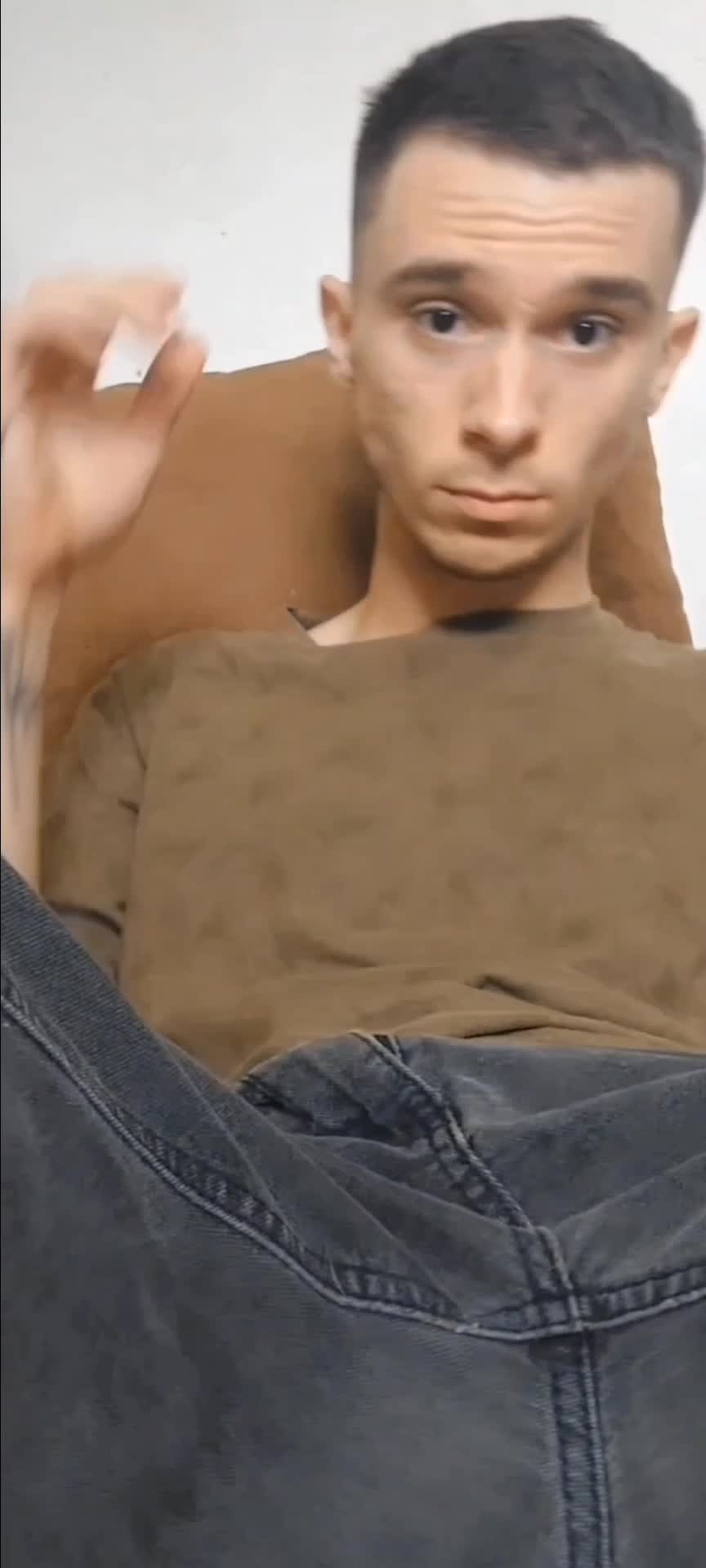 Hairy Tatted Skinny Guy Jerks Offs And Cums Hard