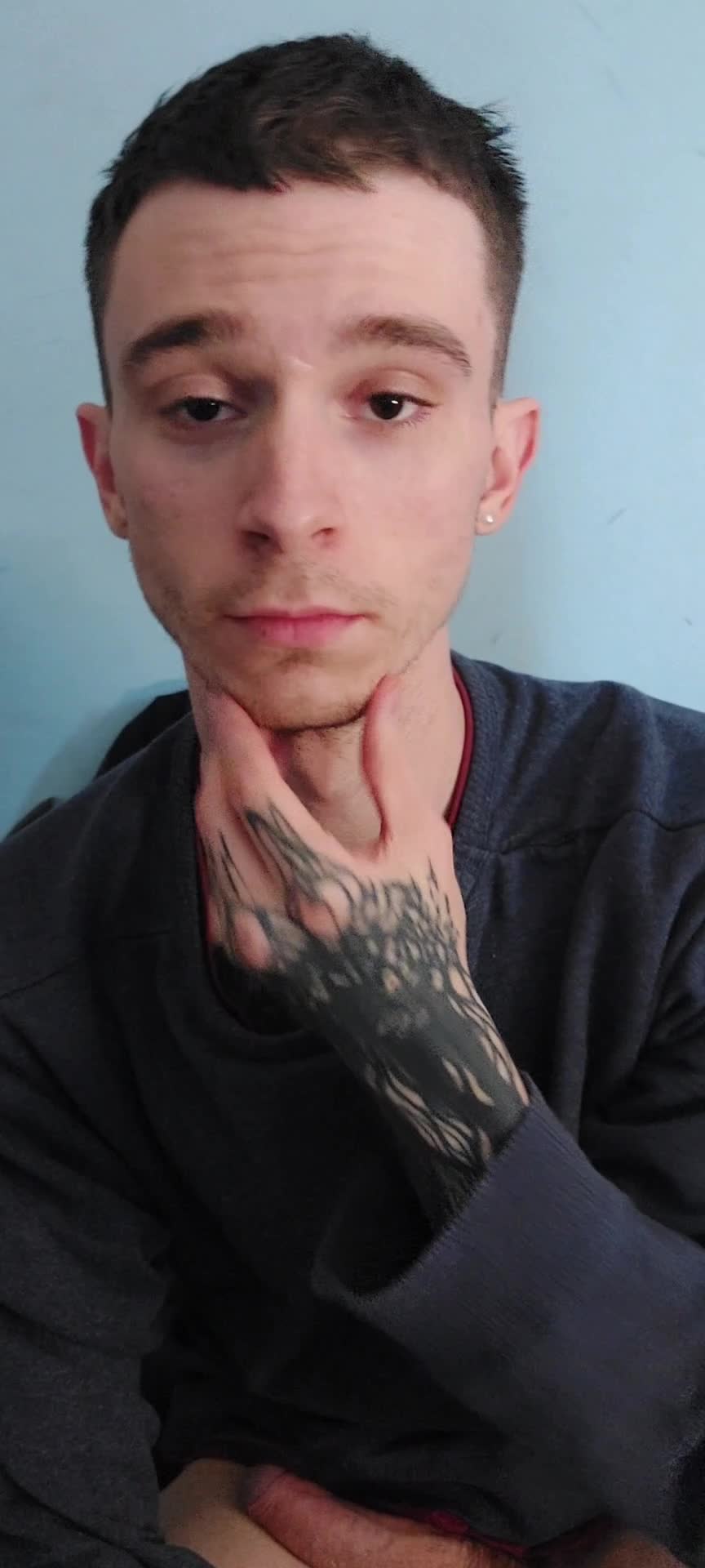 Skinny Tatted Twink Dirty Talking And Cumming Hard