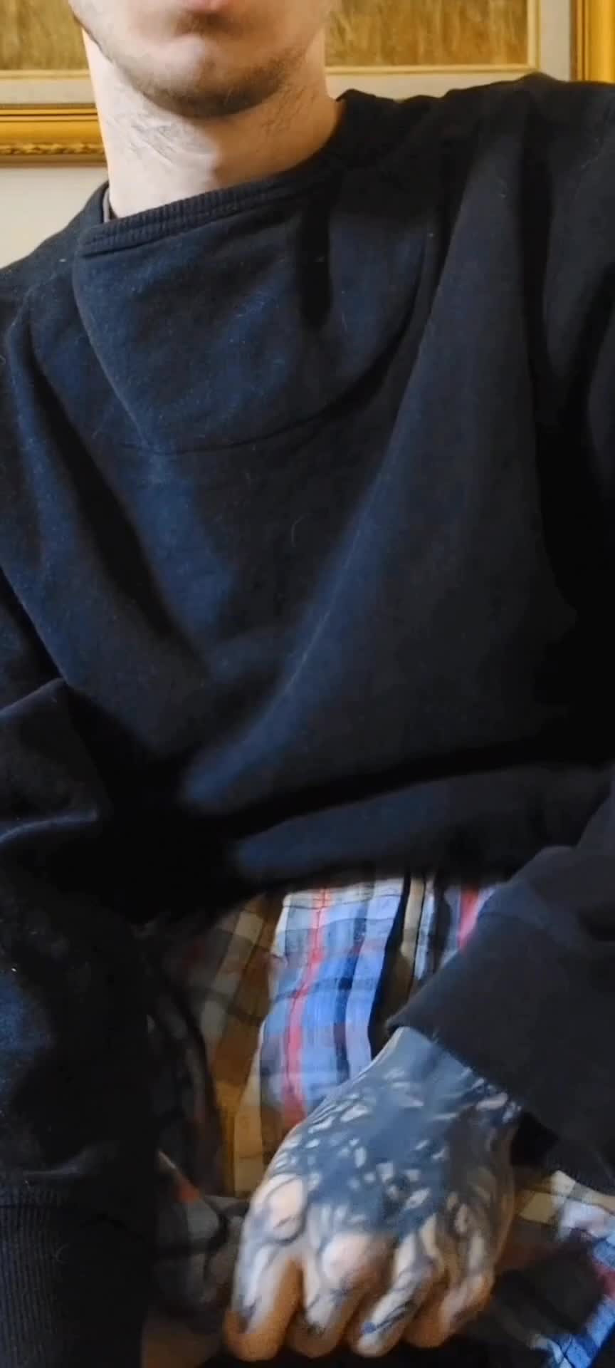 Skinny Slightly Hairy Hairy Guy Cumming Hard In Boxers