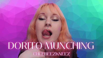 Cheebeezkneez Munches Doritos ASMR And Shows Off Mouth, Teeth, Tongue And Uvula