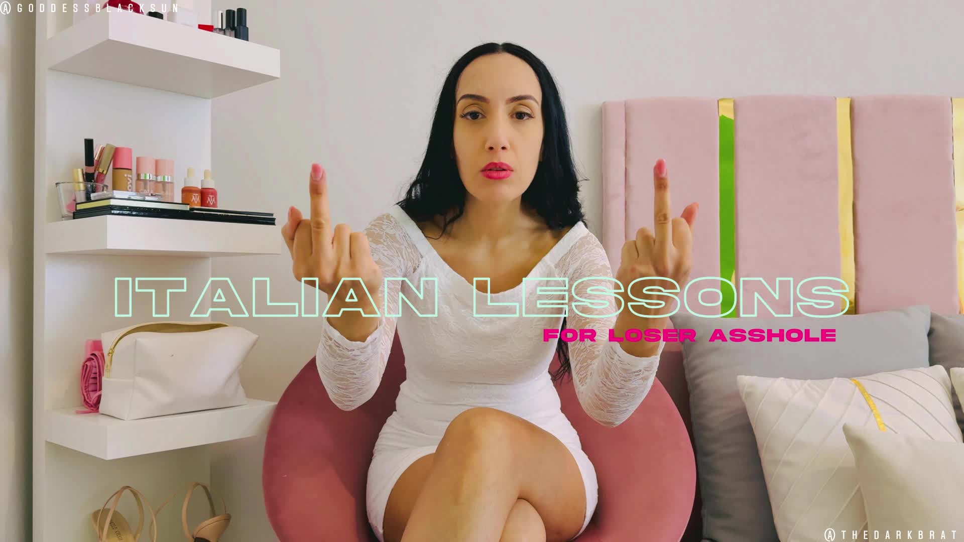 Italian Lesson For Loser Asshole
