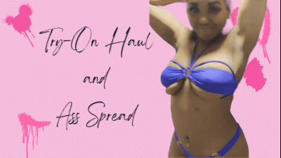 Try On Haul Of Lingerie And Bikinis With Ass Spreads