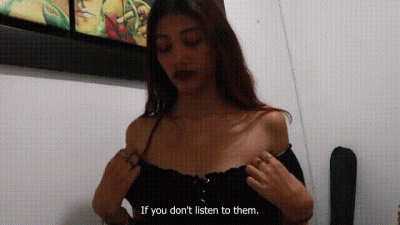 Step-Sister Show His Little Tits To Her Step-Brother And He Gets Horny