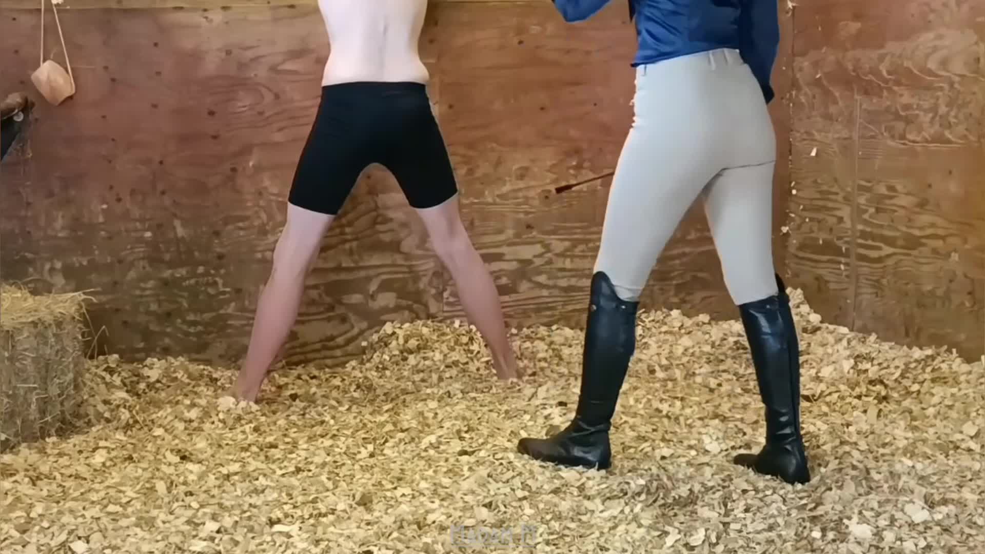 Sadistic Stables Sack Smashing Extreme Ballbusting And Cropping Punishment