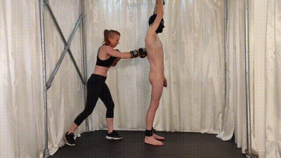 Human Punch Bag Beatdown, Boxing, Kicking, Kneeing Full-Body Sweaty Workout