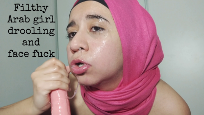 Filthy Hijab Girl Deepthroat And Drooling