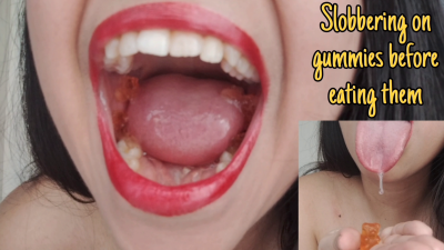Slobbering On Gummy Bears Before Swallowing Them