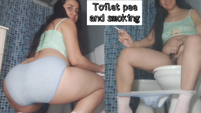 Super Long Toilet Pee And Smoking