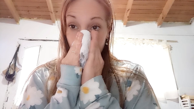 Loud Nose Blowing And Deep Snot Picking - Real Boogers In Close-Up