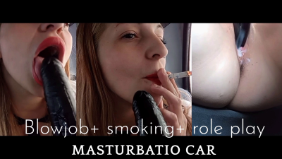 Role Play In The Car With Masturbation