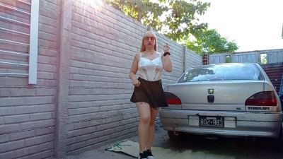 Smoking + Car + Skirt