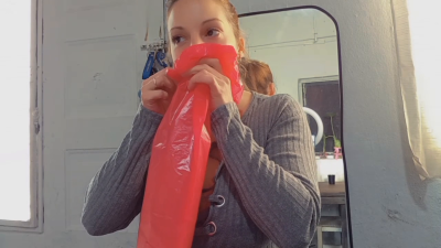 Inflating And Popping Bags - Explosion Fetish