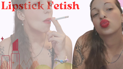 Red Lips Mixed With Smoke