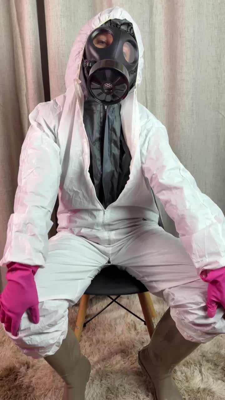 Smell Rubber Boots And Feet In Gas Mask