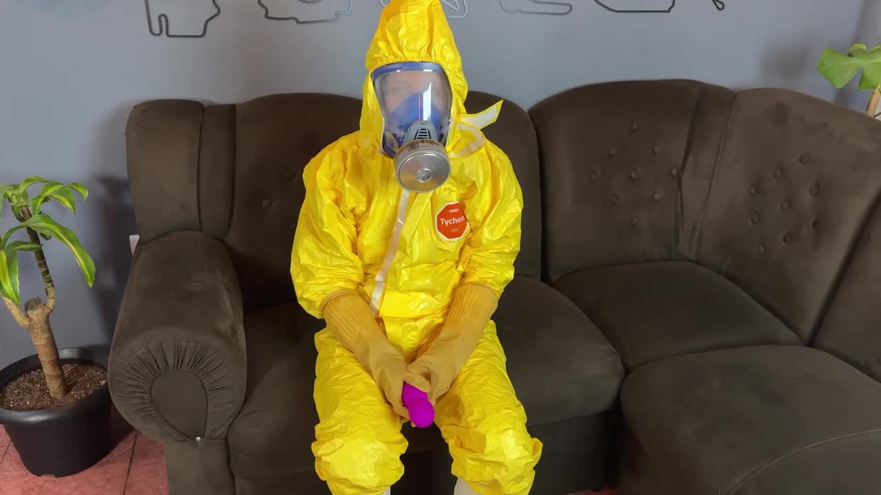 Hazmat Suit And Gas Mask Full Face