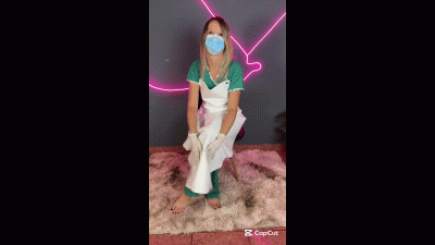 Nurse With Rubber Apron