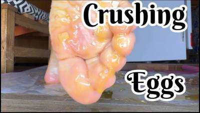 Egg Crushing With Bare Feet