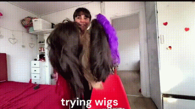 Trying Wigs