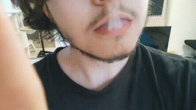 Vaping An E-Cig In Your Face Ftm
