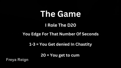 Role For Your Chance At Release: Foot Fetish, Game Of Chance JOI & Chastity