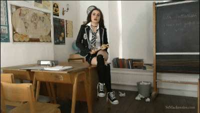 Mean School Girl Lola Spanks Your Bare Bottom With A Wooden Ruler