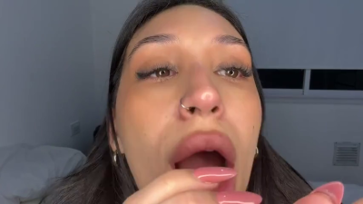 Imaginary Blowjob With An Ahegao Face