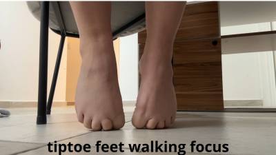 Tiptoe Feet Walking Focus