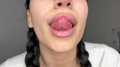 Moaning Close-Up - Lip Tease & Breath Play