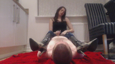 Human Ashtray Under Muddy Boots