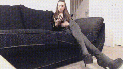 Thigh High Boots- Human Footstool