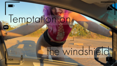 Temptation On The Windshield Of A Car