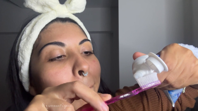 Deep Oral Care Ritual: Up Close Tooth Brushing & Mouth Fetish