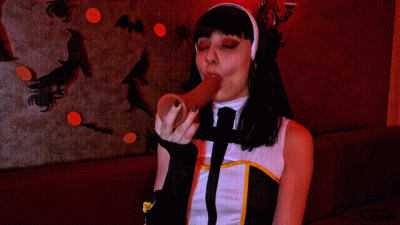 Nun Of Church Of Satan Fucking Herself In All Holes