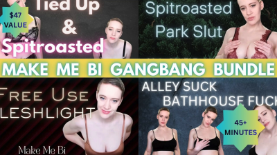 50% Off Code 45 Mins Make Me Bi Gangbang Bundle: Alley Suck Bathhouse Fuck, Spitroasted Park Slut, Tied Up & Spitroasted, Free Use Fleshlight
