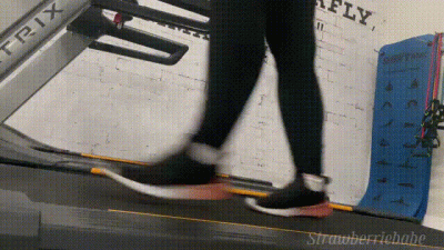 Walking On Treadmill And Showing Off My Stinky Feet~