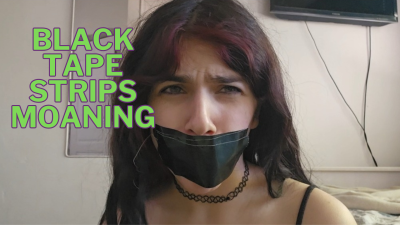 Sock Gagged And Black Tape Strips Moaning Till Remove Close Up