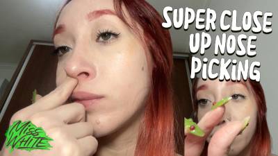 Super Close Up Nose Picking