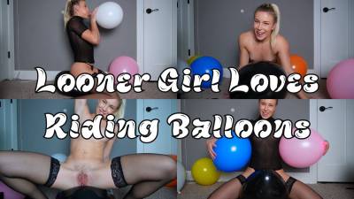 Looner Girl Loves Riding Balloons