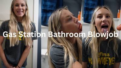 Gas Station Bathroom Blowjob