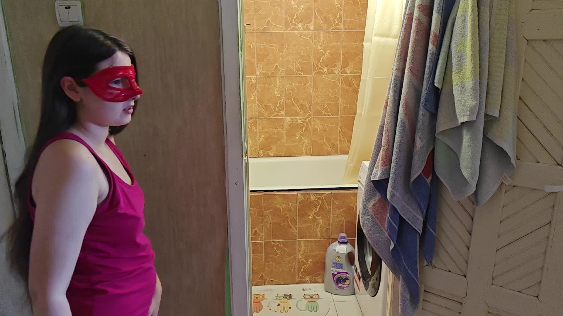 PEE3 Times In The Shower No Slowmo Pulling Panties Hairy