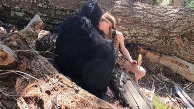 Cave Woman's Forest Foreplay (BJ, Fingering, Hole Licking)