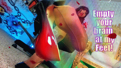 Shoe Dangle Empty Your Fuck Head At My Feet!