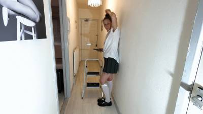 Schoolgirl Human Ladder Climbing