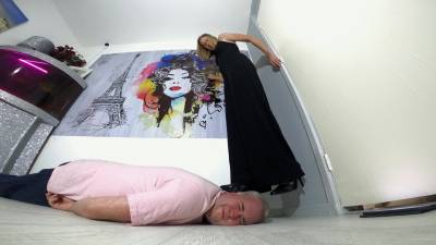 Danielle's 3 Cat Suits With High Heels Floor Cam