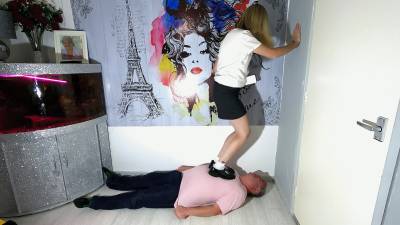 Schoolgirl Danielle Steps On Her Slave