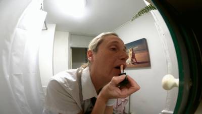 Danielle Applying Her Lip Gloss 2