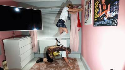 Back Trampling Schoolgirl