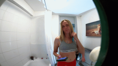 Danielle Does Her Mascara In The Mirror